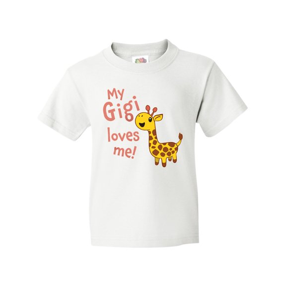 Inktastic My Gigi Loves me- cute giraffe Youth T-Shirt