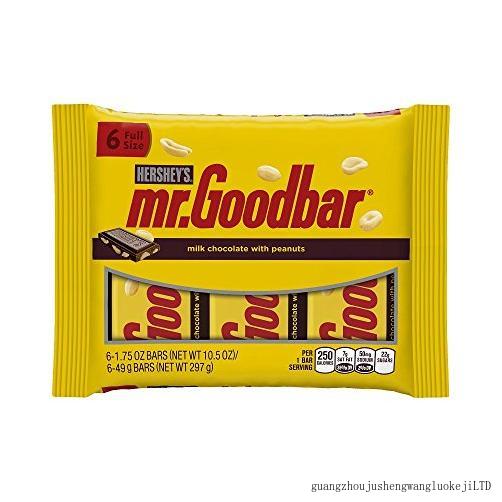 MR GOODBAR Chocolate Candy Bar With Peanuts, 6 Piece, 10.5 Ounce (Pack
