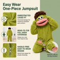 thumbnail image 3 of Big mouth monster onesie, Silly Onesie Adults Cozy Home Loungewear, With Comb Funny Cozy Hooded Plush One Piece Loungwear, 3 of 5