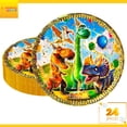 thumbnail image 2 of 24 Pz Plato Pastelero De Cartón Premium Fiesta De Cumpleaños Dinosaurios, 2 of 4