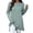 Green, variant on Womens T-shirts Long Sleeve Crewneck Solid Color Tee Side Slit Loose Summer Tops Black XXL