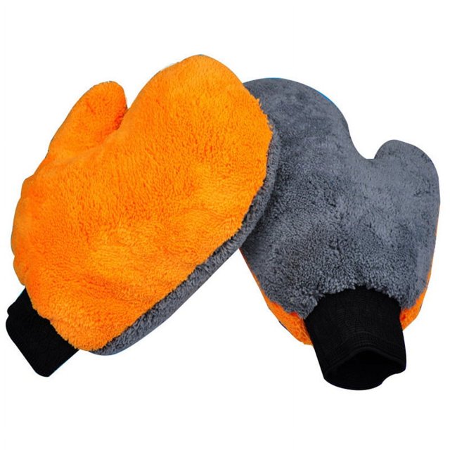 Guantes coralinos del túnel de lavado de la microfibra del paño grueso y suave, guantes del túnel de lavado de la microfibra, túnel de lavado echado a un lado doble brillar Electrónica