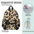 thumbnail image 5 of Classic Leopard Print Backpack for School,Cute School Bag,Schoolbag with Adjustable Shoulder Straps & Padded Back,15.25"x11.5"x5.25", 5 of 6