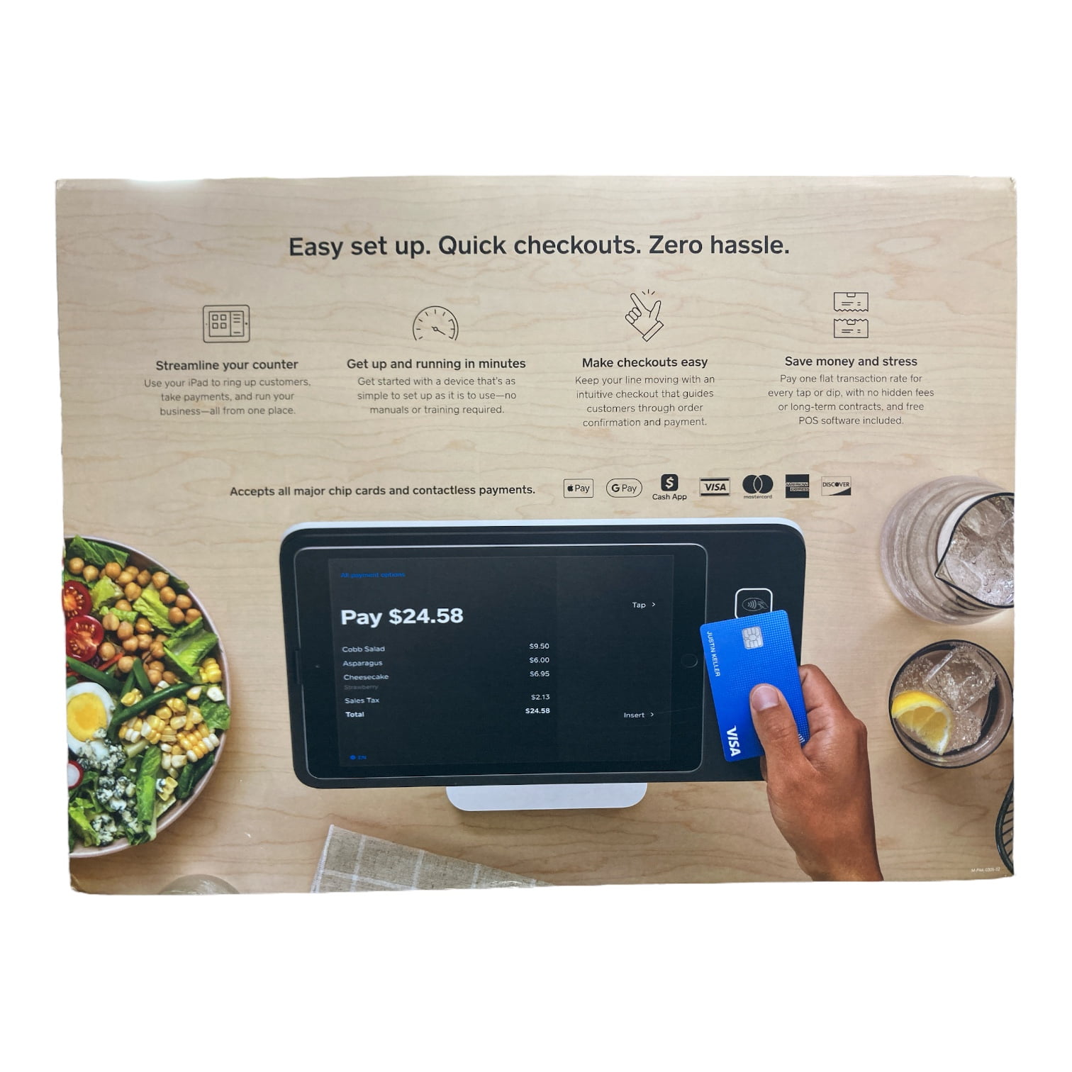 Square POS Stand for iPad - Apple Register, Compatible with 2nd