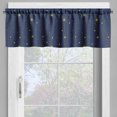 thumbnail image 4 of Ambesonne Space Valance & Curtain, Repeating Abstract Stars Art, 55"x45", Dark Violet Blue and Yellow, 4 of 7