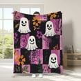 thumbnail image 2 of Black Friday Deals 2046 Flannel Blanket Ghost Print Halloween Shawl Blanket All Seasons Blanket, 2 of 6