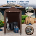 thumbnail image 2 of Yiwa Outdoor Bike Storage Unit Holds 1-2 Bikes Securely With a Tough 420d Waterproof Cover, Strong Steel Frame, Uv Protection, And a Space-Saving Triangular Roof, Perfect For Your Garden, Yard, 2 of 8