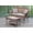 Brown/brown, variant on Espresso Wicker Patio Love Seat And Coffee Table Set With Blue Cushion