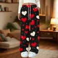 thumbnail image 2 of Pajama Pants for Women Floral Printed Elastic Waist Pajama Bottoms Casual Comfy Loose Cotton Sleepwear Plus Size Full Length Pants with Pockets S-2XL, 2 of 5
