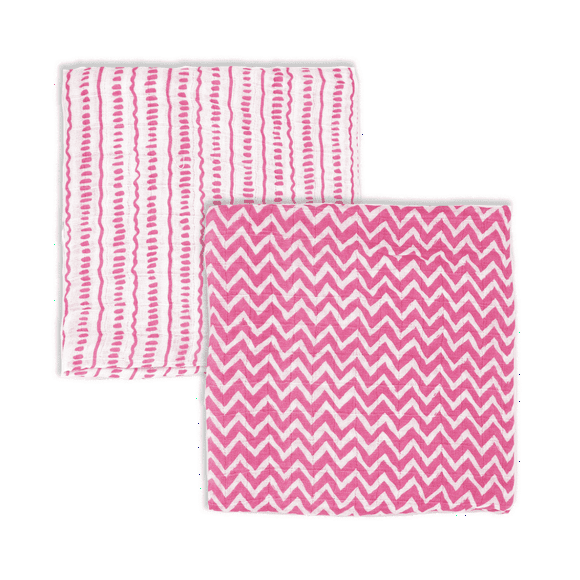 Pink Doodle Swaddle Blanket - Set of Two