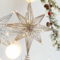 thumbnail image 4 of Adornos de estrella con cadena de luces LED para árbol de Navidad, decoración de fiesta en casa, Festival, fiesta de año nuevo, 30cm, 4 of 4