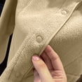 thumbnail image 6 of ShomPort Fleece Jackets for Womens Lightweight Raglan Sleeve Mock Neck Button Up Dressy Outwear Fall Winter Warm Comfort Trendy Coats, 6 of 7