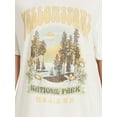 thumbnail image 4 of Time and Tru Women's Yellowstone National Park Graphic Tee with Short Sleeves, Sizes S-XXXL, 4 of 5