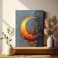 thumbnail image 6 of Fiery Crescent Moon Textured Oil Painting Canvas Print Wall Art for Living Room Bedroom Dining Room Office Hotel Lobby Cafe Decor, 6 of 8