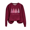 thumbnail image 4 of Babysbule Chemises de Noël pour Femmes Imprimées Col Rond Manches Longues Chandail Ample Liquidation Mode, 4 of 4