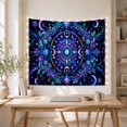 thumbnail image 5 of Botanical Mandala With Moons and Planets, Mystical Boho Style for Celestial Art Lovers, Cosmic Wall Art, Housewarming Gift, Tapestry Wall Hanging for Bedroom and Meditation Room, 5 of 7