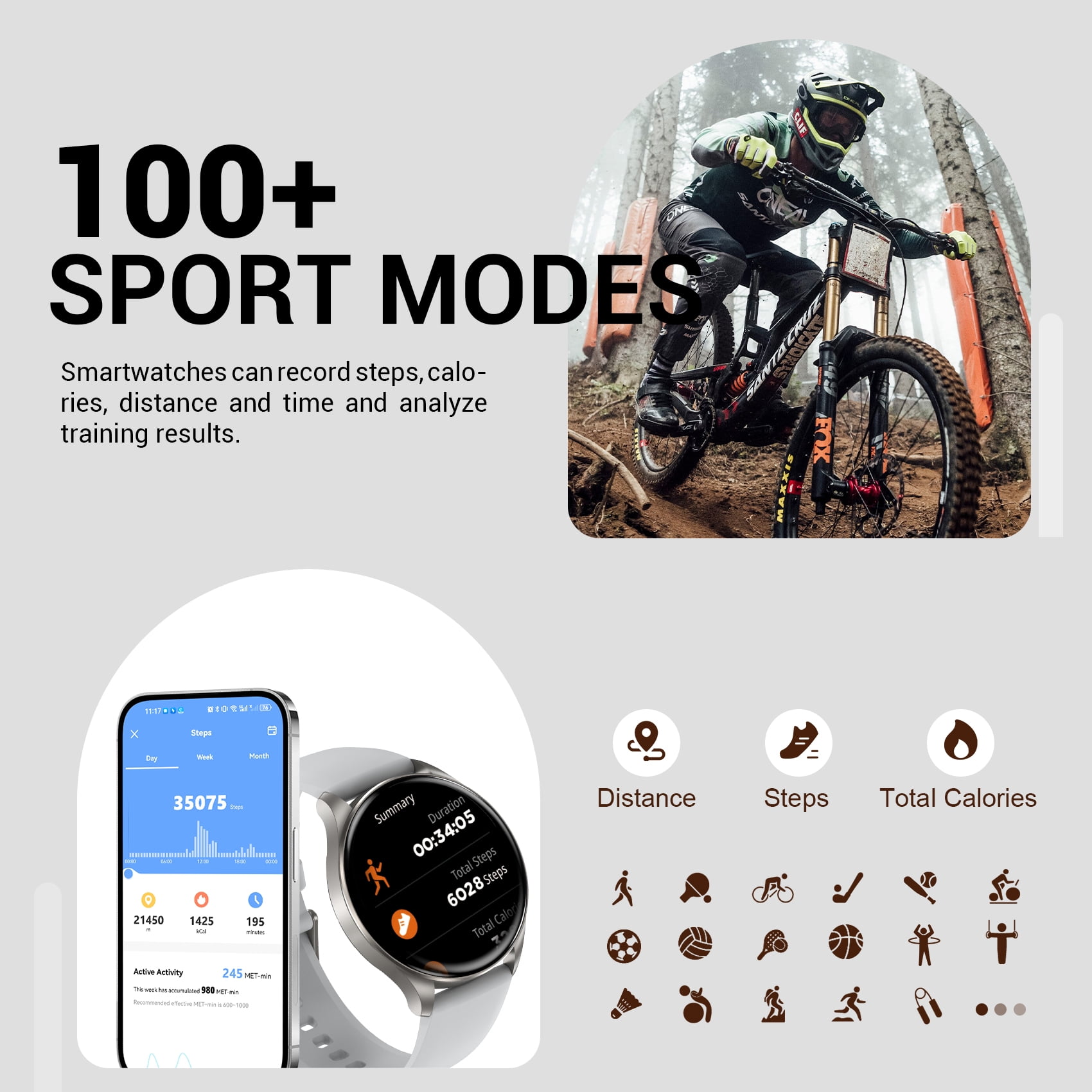 Blackview Smart Watch for Women, 1.43" AMOLED Display Fitness Tracker with Bluetooth Call, 100+ Sports Modes, AI Voice Assistant, 2 Straps, Waterproof Smartwatch for Android iPhone, Sliver