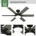 thumbnail image 5 of Hunter - Georgetown Indoor Ceiling Fan With Light, Remote, 52-inch, Matte Black, Modern-style, 6-speed DC Motor, Quick Installation, Energy Star, 52783, 5 of 19