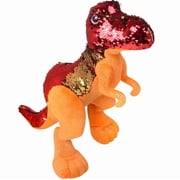 15 T-Rex Dinosaur - Reversible Sequins - Orange, Red, Gold