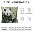 thumbnail image 5 of COMIO  Panda Pillow Covers Chinese Throw Pillows Cover Green Bamboo Black White Cute Animal Decorative Pillowcase Watercolor Chinoiserie Cushion Case Home Decor for Couch Sofa Beddin, 5 of 5