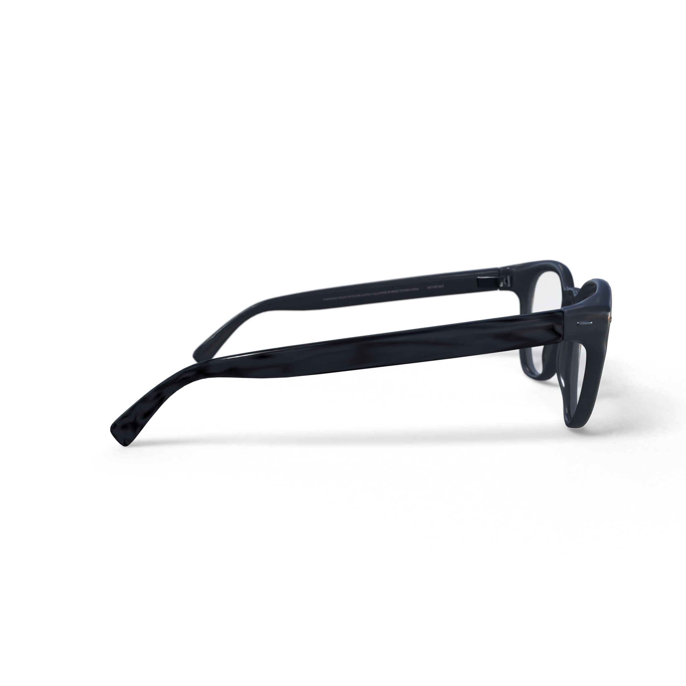 Nuance Audio Panthos Smart Glasses, Prescription Hearing Eyeglasses, Size 48, Shiny Black/Demo Lens