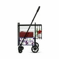 thumbnail image 3 of Folding Shopping Cart Basket Rolling Utility Trolley With Adjustable Handle | Black, 3 of 9