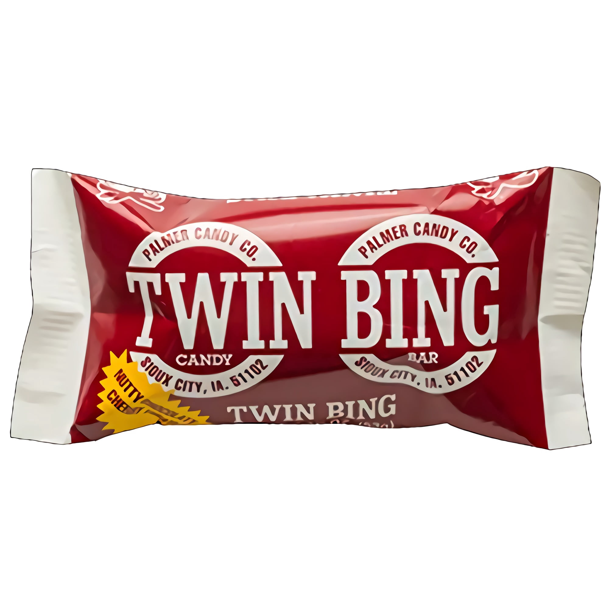 Palmers Twin Bing Candy Bars (12-Pack) - Chocolate Covered Cherry Nougat Candy Bar