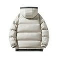 thumbnail image 2 of Bjutir Mens Coat Men'S Padded Coat Winter Youth Short Thick Warm Casual Hooded Coat, 2 of 3