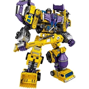 Transformer-Toys Oversize Toys Robot Devastator Engineering Combiner in Action Figures Car Truck Model Gift for Teenagers Teenagers (Yellow)