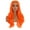 Orange, variant on BERON Orange Long Curly Wave Wig for Women Girls Wavy Hair Heat Resistant Synthetic Fiber Wigs for Halloween Cosplay Party 28 Inches