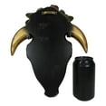 thumbnail image 4 of Rustic Western Black Cow Skull With Gecko Lizard And Red Roses Wall Decor Plaque, 4 of 5
