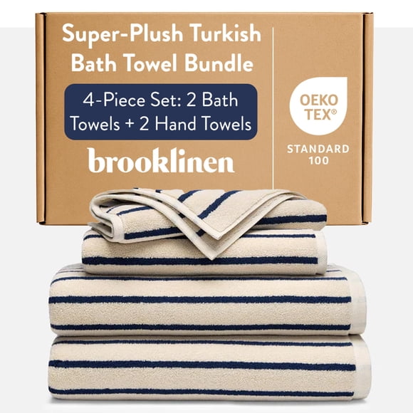 Juego de toallas de baño y toallas de mano Brooklinen SuperPlush, 100% algodón turco, 770 g/m²