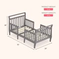 thumbnail image 3 of Dream On Me Emma 3 in 1 Convertible Toddler Bed In Storm Gray, 3 of 6