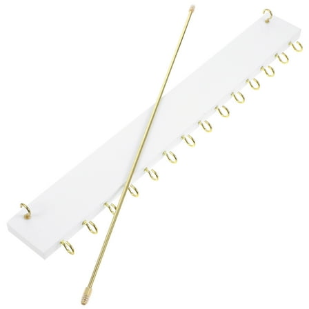 FRCOLOR  Jewelry Organizer Wall Mount Clothes Hangers Stretched Earrings White