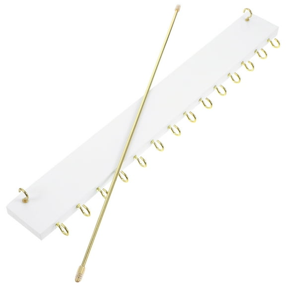 FRCOLOR  Jewelry Organizer Wall Mount Clothes Hangers Stretched Earrings White