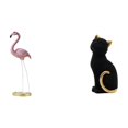 thumbnail image 1 of Escultura De Resina De Un Gato Flamenco, Figura De Arte Moderno Para Decoración Del Hogar Y Jardín Con Soporte De Metal. Adorno Animal Para Patio, Estanque, Entrada, Estantería O Sala De, 1 of 8