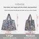 thumbnail image 3 of Bolsa ecológica impresa plegable portátil de poliéster impermeable de tela Oxford, bolsa de compras cuadrada, bolsa de almacenamiento pequeña con impresión, 3 of 5