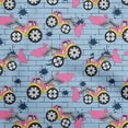 thumbnail image 1 of oneOone Cotton Poplin Twill Grayish Blue Fabric Tractor Sewing Fabric By The Yard Printed Diy Clothing Sewing Supplies 56 Inch Wide, 1 of 6