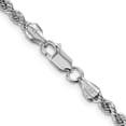 thumbnail image 3 of Finest Gold Sterling Silver Rhodium-Plated 3 mm Solid Rope Chain, 3 of 4