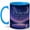 Blue, variant on Peace Looks Good 11oz Ceramic Mug, Moon and Star Lake Design