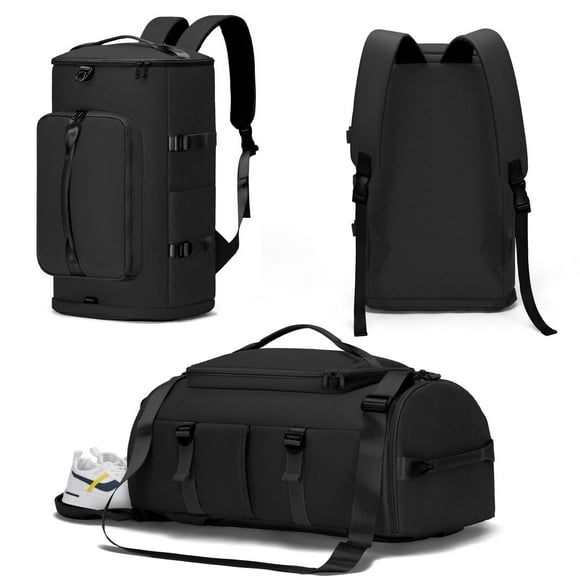 Bolsa de gimnasio MIYCOO para hombre y mujer, mochila de viaje, negra