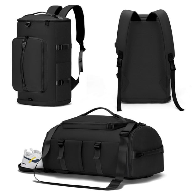 Bolsa de gimnasio MIYCOO para hombre y mujer, mochila de viaje, negra