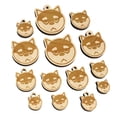 thumbnail image 1 of Husky Dog Face Sleepy Tired Wood Mini Charms Shapes DIY Craft Jewelry - No Hole - 20mm (15pcs), 1 of 7