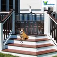 thumbnail image 5 of Bundaloo Freestanding Folding Dog Gate | Expandable Wooden Fence for a Small to Medium Pet Dog | Blocks Doorways, Hallways | Portable Divider with Decorative Design (Black, Dog Bone), 5 of 6