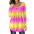 thumbnail image 4 of Tops de Mujer Blusas de Manga Larga Camiseta Suelta Estampada de Moda Cuello Redondo Casual Odeerbi ODB183415, 4 of 5