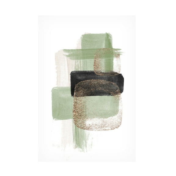 Trademark Fine Art Sally Ann Moss Simple Green 2 Canvas Wall Art