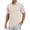 05-Khaki Stripe, variant on Mens Golf Shirts Moisture Wicking Dry Fit Performance Sport Short Sleeve Casual Striped Polo Shirts Navy Blue Stripe L