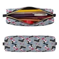 thumbnail image 2 of Fotbe Christmas Hat Dachshund Estuche para Lápices de Cuero con Estampado, Estuche con Cremallera Resistente, Organizador Compacto y Elegante para Papelería, 2 of 7