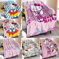 thumbnail image 2 of Nuevo Manta de felpa de gato KT Sanrio, colcha suave con dibujos animados para niños, dormitorio de estudiantes, manta para siesta, Sábana bonita, ligera y cómoda, 2 of 4