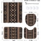 thumbnail image 2 of Juego de 4 cortinas de ducha para baño con alfombrillas antideslizantes, tapa de inodoro y alfombrilla de baño, cortina de baño de tela impermeable para decoración rústica vintage de baño, diseño, 2 of 7